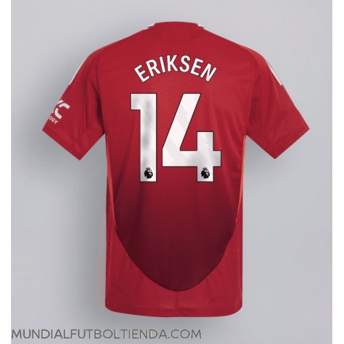 Camiseta Manchester United Christian Eriksen #14 Primera Equipación Replica 2024-25 mangas cortas